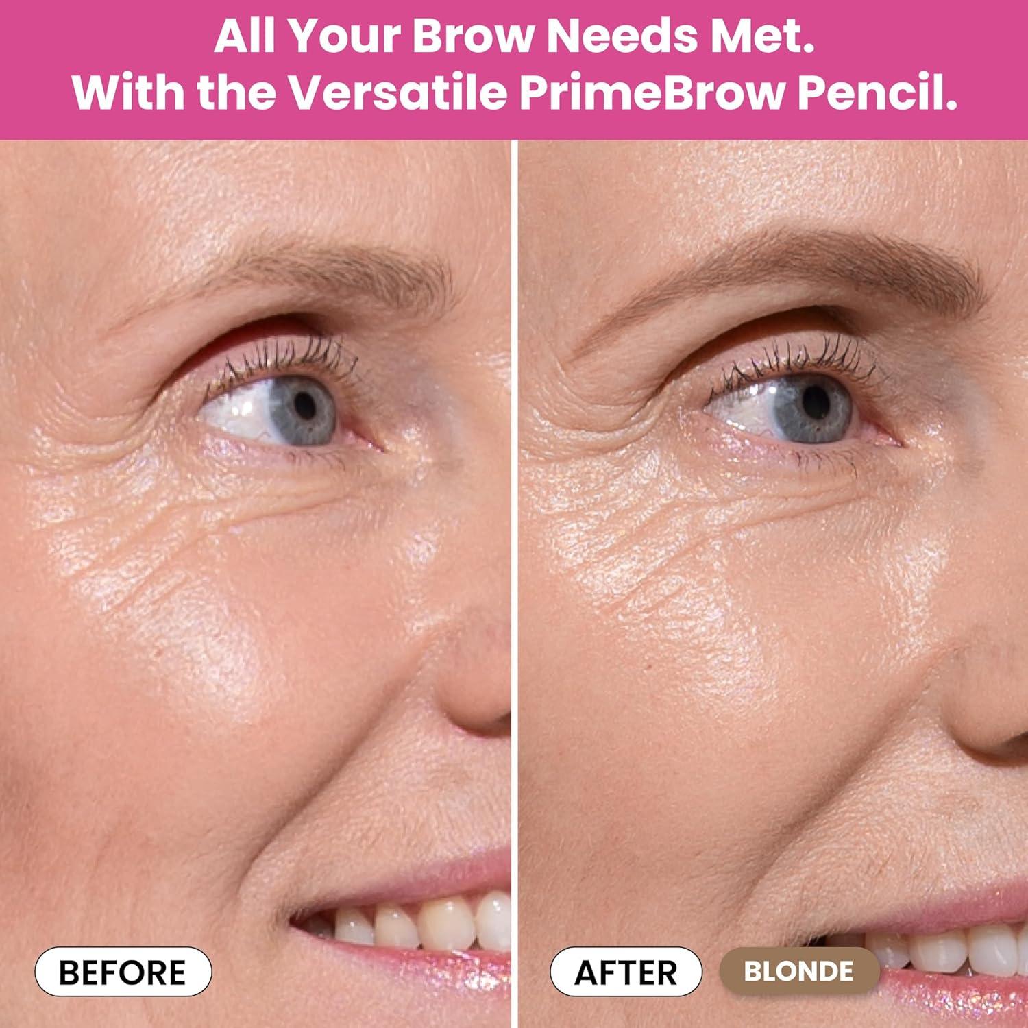 imagePrime Prometics PrimeBrow Pencil for Mature Women UltraPrecise Tip for Natural HairLike Strokes SmudgeProof amp LongLasting Wear Great for Thinning Sparse or Graying Brows Ash BrownBlonde